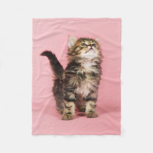  in Pink Kitten Fleece Deken (Voorkant)