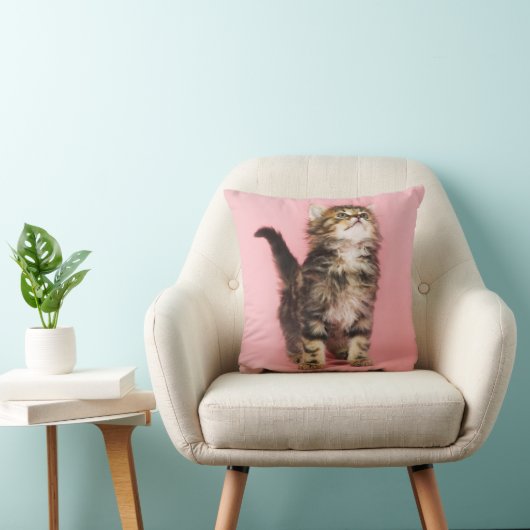 in Pink Kitten Kussen (Stoel)