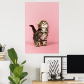  in Pink Kitten Poster (Thuiskantoor)