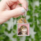 in Pink Kitten Sleutelhanger (Hand)