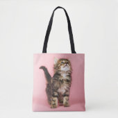  in Pink Kitten Tote Bag (Voorkant)