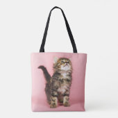  in Pink Kitten Tote Bag (Achterkant)