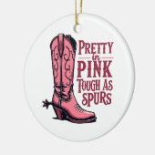  in Pink Tough als Spurs Cowgirl Boot Western Keramisch Ornament (Links)