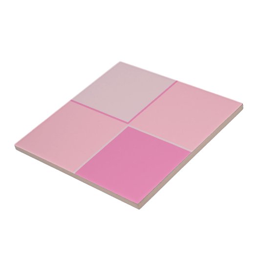  in pinks kwadares tegel tegeltje (Zijkant)