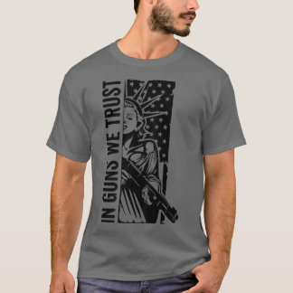 In Pistolen vertrouwen we op de vrijheidsdame Shot T-shirt