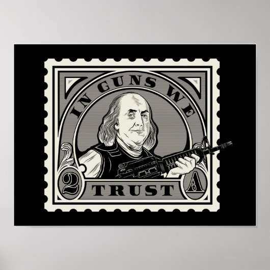 "In Pistolen vertrouwen we" Poster (Voorkant)