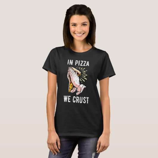 In Pizza Bidden Voedsel Pizza Graphic T-shirt (Voorkant volledig)