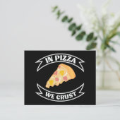In Pizza gooien we grappig Briefkaart (Staand voorkant)