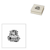 In Pizza hebben we het roest Rubberstempel (Gestempeld)