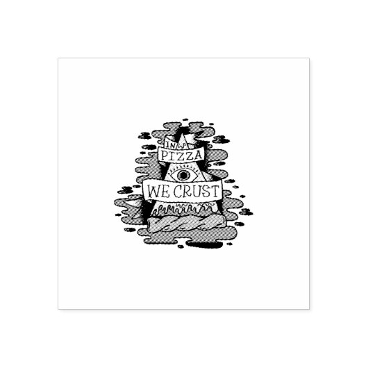 In Pizza hebben we het roest Rubberstempel (Afrduk)