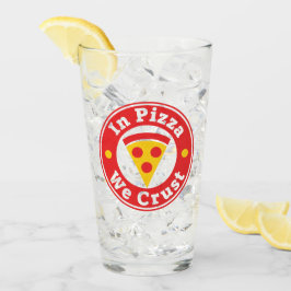 In Pizza We Crust Grappige Woordspeling Pepperoni  Glas