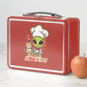 In Pizza We Trust Alien Chef Art (In situ)