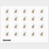 In Pizza We Trust Alien Chef Art Ronde Sticker (Vel)