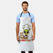 In Pizza We Trust Alien Chef Art Schort (Gedragen)