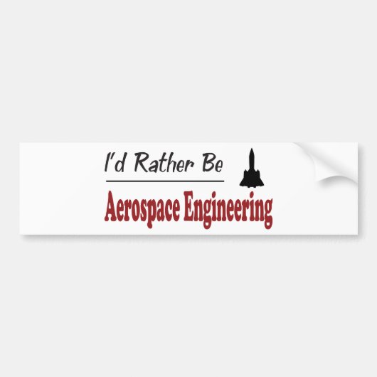 In plaats daarvan de ruimtevaarttechniek bumpersticker (Voorkant)