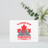 In plaats daarvan in Toronto Canada Skyline Quote Briefkaart (Staand voorkant)