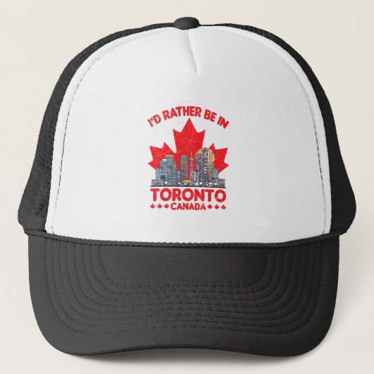 In plaats daarvan in Toronto Canada Skyline Quote Trucker Pet (Voorkant)