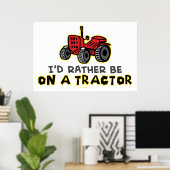 In plaats daarvan op een trekker poster (Thuiskantoor)