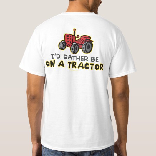 In plaats daarvan op een trekker t-shirt (Achterkant)