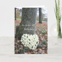 In plaats van bloemen kaart voor sympathie / begra