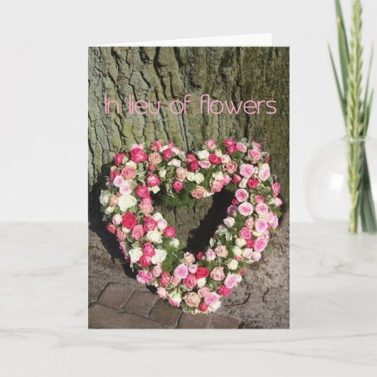 In plaats van bloemen kaart voor sympathie / begra (Voorkant)