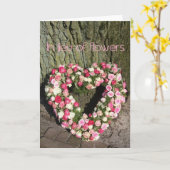 In plaats van bloemen kaart voor sympathie / begra (Gele Bloem)