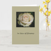 In plaats van bloemen kaart voor sympathie/begrafe (Gele Bloem)