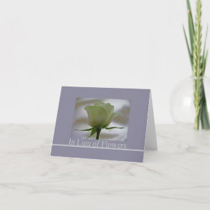 In plaats van bloemen - Liefdadigheid Donatie symp Kaart