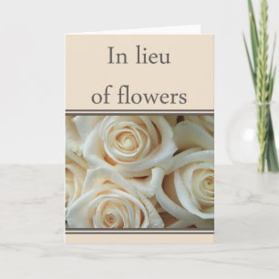 In plaats van bloemen - Liefdadigheid Donatie symp Kaart