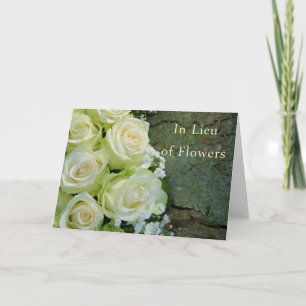 In plaats van bloemen - Liefdadigheid Donatie symp Kaart