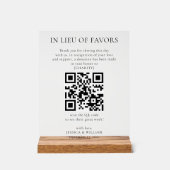 In plaats van bruiloftgoederen met QR-code voor li Acryl Bord (Voorkant)