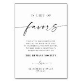 In plaats van de Kaart van de Favors Wedding Table (Voorkant)