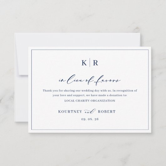 In plaats van een favoriete kaart Hartelijk dank (Voorkant)