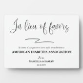 In plaats van een gunstiger teken Tabletop Plaque  Fotoplaat (voorkant)