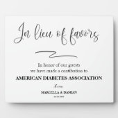 In plaats van een gunstiger teken Tabletop Plaque Fotoplaat (Voorkant)