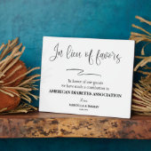 In plaats van een gunstiger teken Tabletop Plaque Fotoplaat (Zijkant)