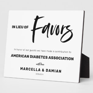 In plaats van een gunstiger teken Tabletop Plaque  Fotoplaat