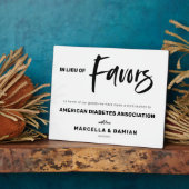 In plaats van een gunstiger teken Tabletop Plaque Fotoplaat (Zijkant)