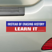 In plaats van geschiedenis te wissen, leer het dan bumpersticker (Op auto)