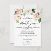 In plaats van gunsten bedankt plaats kaart blozen (Voorkant)