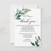 In plaats van gunsten bedankt plaats kaart groen (Voorkant)