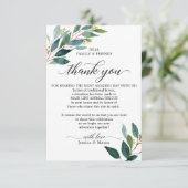In plaats van gunsten bedankt plaats kaart groen (Staand voorkant)