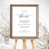 In plaats van gunsten Elegante huwelijksgunsten te Poster