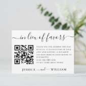 In plaats van gunsten met QR-code voor een goed do Kaart (Staand voorkant)