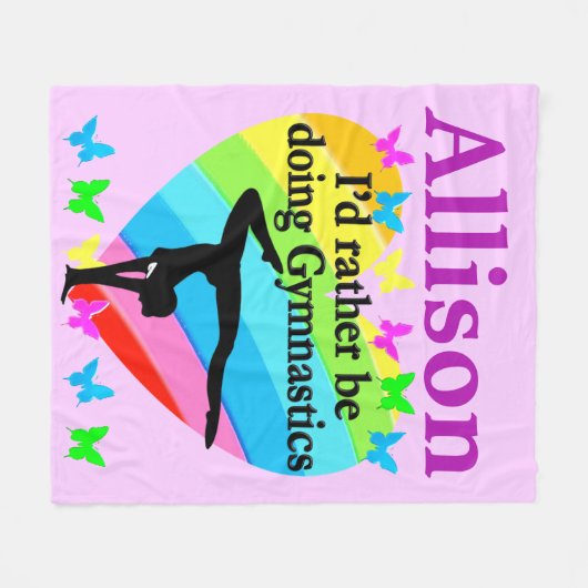 IN PLAATS VAN HET DOEN VAN GYMNASTIEK GEPERSONALIS FLEECE DEKEN (Voorkant (Horizontaal))