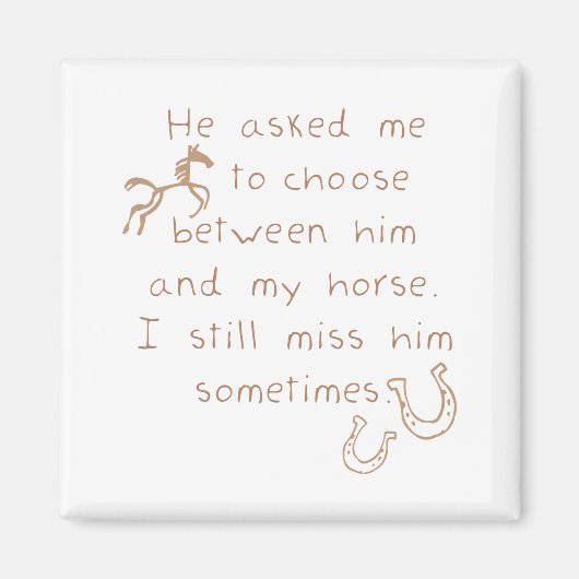 In plaats van het paard te houden magneet (Voorkant)