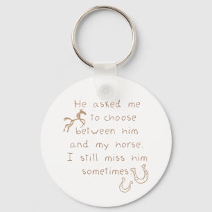 In plaats van het paard te houden sleutelhanger