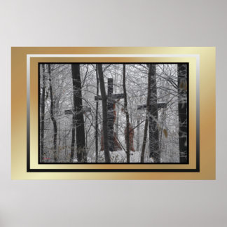 In plaats van ijskap en mist poster