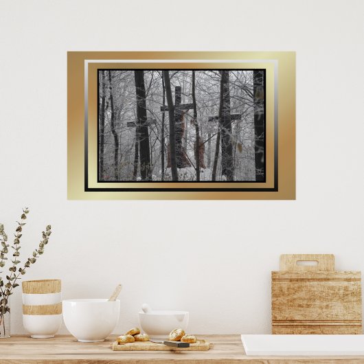 In plaats van ijskap en mist poster (Keuken)