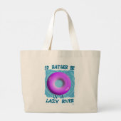 In plaats van in de rivierwaterpark van Lazy Grote Tote Bag (Achterkant)
